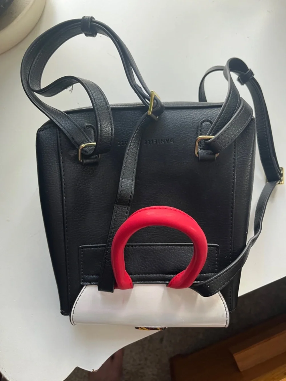 Danielle Nicole Gryffindor Tie Accent Black Backpack - Picture 3 of 5